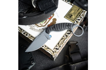 Image of Toor Knives SOF Karsumba S Fixed Blade Knife, 2.5in, CPM M4 Blade, Drop Point Blade, G10, Black, Phantom Grey, Black, Karsumba S- Phantom Grey