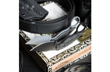 Image of Toor Knives SOF Karsumba S Fixed Blade Knife, 2.5in, CPM M4 Blade, Drop Point Blade, G10, Black, Phantom Grey, Black, Karsumba S- Phantom Grey