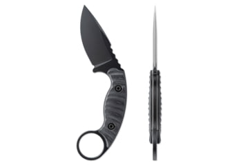 Image of Toor Knives SOF Karsumba S Fixed Blade Knife, 2.5in, CPM M4 Blade, Drop Point Blade, G10, Black, Socom Black, Black, Karsumba S- Socom Black