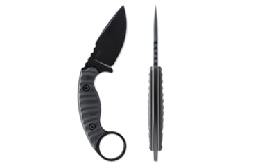 Image of Toor Knives SOF Karsumba S Fixed Blade Knife, 2.5in, CPM M4 Blade, Drop Point Blade, G10, Black, Socom Black, Black, Karsumba S- Socom Black