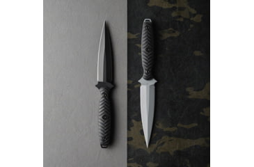 Image of Toor Knives Specter Fixed Blade Knife, 4.75in, CPM M4 Steel, Spear, G10 Handle, Phantom Grey, Black Hydro Static, Specter - Phantom Grey