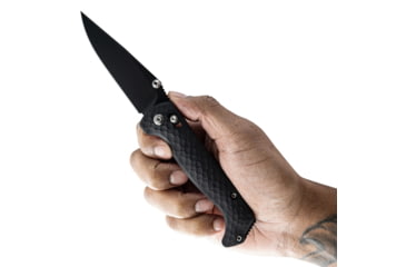 Image of Toor Knives Dropwing Folding Knife, 3.5 in, CPM MagnaCut, Drop Point, G10, Shadow Black Handle, Dropwing - Shadow Black