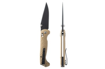Image of Toor Knives Toor Dropwing Folding Knife, 3.5in, CPM MagnaCut, Drop Point, G-10, Coyote Tan Handle, Dropwing - Coyote Tan
