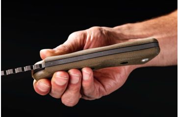 Image of TOPS Knives A-Klub Fixed Blade Knife, 12.38in, 1095 RC 56-58 Steel, Green Canvas Micarta Handle, AKLB-02