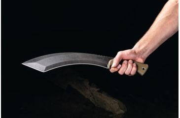 Image of TOPS Knives A-Klub Fixed Blade Knife, 12.38in, 1095 RC 56-58 Steel, Green Canvas Micarta Handle, AKLB-02
