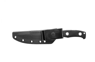 Image of Tops Knives Al Mar Mini Sere Operator, Fixed Blade Knif, 4 in, Tumble Blade Finish, 154cm RC 58-60 Cryo Treated Steel, Black G10 Handle AMAR-01