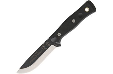 Image of Tops Knives B.O.B. Hunter Black G-10 Fixed Blade Knife, 3.625in, 1095 Carbon Steel, Black, G10 Handle TPBROSBLK10