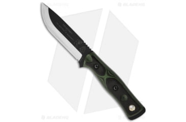 Image of TOPS Knives BOB Brothers of Bushcraft Fieldcraft Fixed Blade Knife, 4.625in, 1095, Drop Point Blade, G10 Black/Green Handle, Black/Black/Green, 9.875in, BHQ-17691