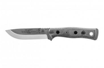 Image of Tops Knives Brothers Of Bushcraft 154cm Fixed Blade Knife, w/Linen Mircarta Handle, Black, 4.75in, BROS-154-BLM
