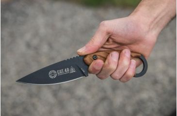 Image of Tops Knives C.U.T 4.0 Fixed Blade Knife, Brown, 4.25in, CUT-40