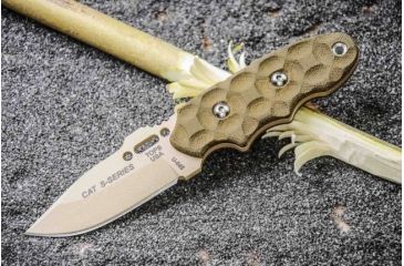 Image of Tops Knives CAT #200 S-Series Fixed Blade Knife, Green Canvas, 3.25in, 200S-04