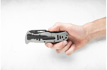 Image of TOPS Knives CQT Thunder Hawke Folding Knive, 3.857in, Tanto, Black Teflon Finish, Black G10 Handle, CQT-THK-01