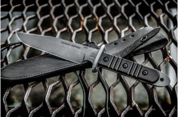 Image of Tops Knives Desert Nomad Fixed Blade Knife, w/G10 handle, Black, 6.5in, DMAD-01
