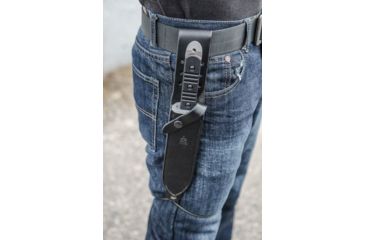 Image of Tops Knives Desert Nomad Fixed Blade Knife, w/G10 handle, Black, 6.5in, DMAD-01
