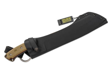 Image of Tops Knives El Chete Fixed Blade Knife, 12 in, Midnight Bronze Blade, 1095 RC 56-58 Steel, Black Canvas Micarta Handle, w/dangler, ELCH-04