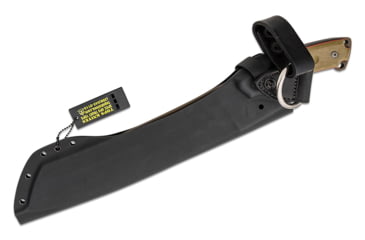 Image of Tops Knives El Chete Fixed Blade Knife, 12 in, Midnight Bronze Blade, 1095 RC 56-58 Steel, Black Canvas Micarta Handle, w/dangler, ELCH-04