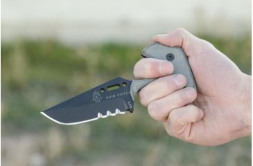 Image of Tops Knives Grim Ripper Fixed Blade Knife, Gray, 3.75in, GRPR-01