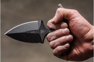 Image of Tops Knives I Stick Fixed Blade Knife,3.50in Black 1075 RC 56-58 Steel,Black Canvas Micarta Handle, Black ISTK-01