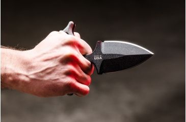 Image of Tops Knives I Stick Fixed Blade Knife,3.50in Black 1075 RC 56-58 Steel,Black Canvas Micarta Handle, Black ISTK-01