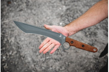 Image of TOPS Knives Lilith 14 in Fixed Blade Knife, Steel, Tan Canvas Micarta, Black Kydex, LTH-01