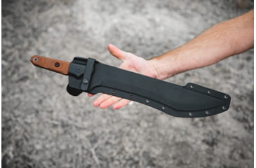 Image of TOPS Knives Lilith 14 in Fixed Blade Knife, Steel, Tan Canvas Micarta, Black Kydex, LTH-01