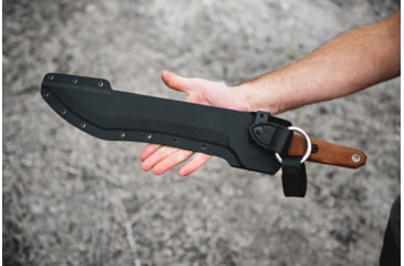 Image of TOPS Knives Lilith 14 in Fixed Blade Knife, Steel, Tan Canvas Micarta, Black Kydex, LTH-01