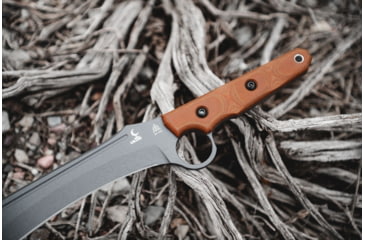 Image of TOPS Knives Lilith 14 in Fixed Blade Knife, Steel, Tan Canvas Micarta, Black Kydex, LTH-01