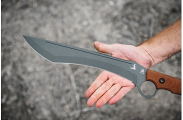 Image of TOPS Knives Lilith 14 in Fixed Blade Knife, Steel, Tan Canvas Micarta, Black Kydex, LTH-01