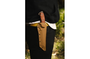 Image of Tops Knives Steel Eagle 107D Delta Class, Fixed Blade Knif, 7.63 in, Acid Rain Blade, 1095 RC 56-58 Steel, Tan/Black Canvas Micarta Handle, SE107D-2DC