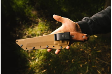 Image of Tops Knives Steel Eagle 107D Delta Class, Fixed Blade Knif, 7.63 in, Acid Rain Blade, 1095 RC 56-58 Steel, Tan/Black Canvas Micarta Handle, SE107D-2DC