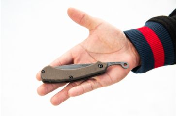 Image of TOPS Knives Tac-Raze 2 Folding Knife by Leo Espinoza, 3.13 in Blade, Green Canvas Micarta Handle, TRAZ-05