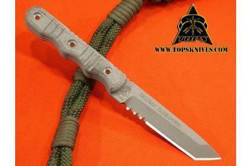 Image of Tops Knives Taliban Take Down, Micarta Handle, Gray Blade, Tanto TKTTD-01