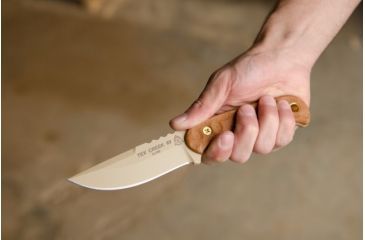 Image of Tops Knives TEX Creek 69 Fixed Blade Knife, Brown, 4.19in, TEX-69