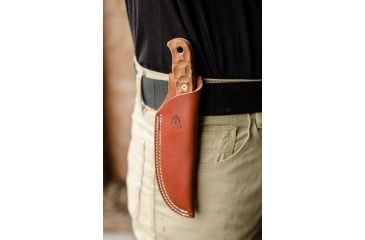 Image of Tops Knives TEX Creek 69 Fixed Blade Knife, Brown, 4.19in, TEX-69