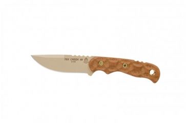 Image of Tops Knives TEX Creek 69 Fixed Blade Knife, Brown, 4.19in, TEX-69