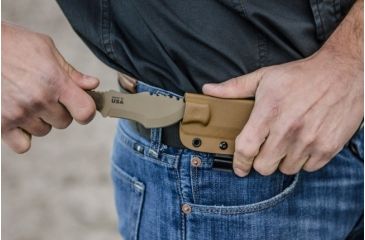 Image of Tops Knives Tom Brown Mini Tracker 4 Fixed Blade Knife, Coyote Tan, 3.75in, TBT04-TAN