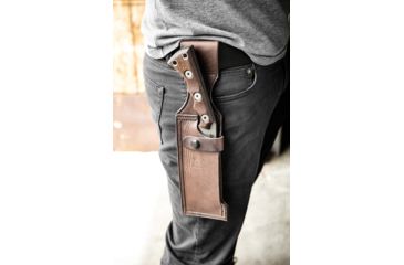 Image of TOPS Knives TOPS Nata Fixed Blade Knife, 6.50in, Acid Rain, Black Canvas/Brown Burlap Micarta TNAT-02