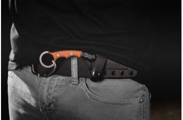 Image of TOPS Knives TOPS Poker Fixed Blade Knife, 2.5in, 1095 RC 56-58 Steel, Tan Canvas/Black Canvas Micarta Handle, TPKR-03