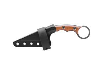 Image of TOPS Knives TOPS Poker Fixed Blade Knife, 2.5in, 1095 RC 56-58 Steel, Tan Canvas/Black Canvas Micarta Handle, TPKR-03