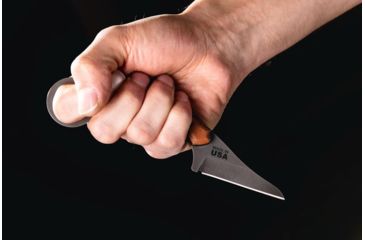 Image of TOPS Knives TOPS Poker Fixed Blade Knife, 2.5in, 1095 RC 56-58 Steel, Tan Canvas/Black Canvas Micarta Handle, TPKR-03