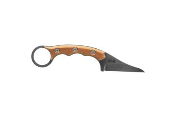 Image of TOPS Knives TOPS Poker Fixed Blade Knife, 2.5in, 1095 RC 56-58 Steel, Tan Canvas/Black Canvas Micarta Handle, TPKR-03