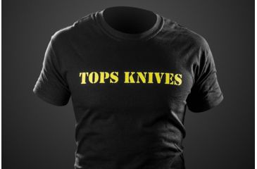 Image of TOPS Knives Tribal Art Tee T-Shirt, Yellow/Black, Large TS-YBTA-L