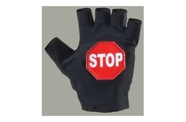 Image of BlackWater Gear Traffic ''S'' Reflective Glove, 1/2 Finger - STOP