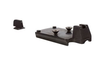 Image of Trijicon 1911 RMR Mount w/Integrated Night Sight Set,Black Front/Black Rear Outline w/Green Lamps 600757