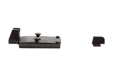Image of Trijicon 1911 RMR Mount w/Integrated Night Sight Set,Black Front/Black Rear Outline w/Green Lamps 600757