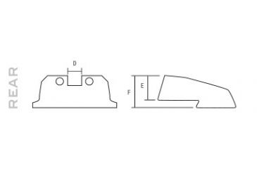 Image of Trijicon Night Sight Suppressor Set w/White Front/White Rear and Green Lamps for Smith and Wesson MP C.O.R.E, 601011