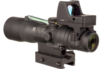 Image of Trijicon Compact Dual Illuminated Q-LOC ACOG/RMR Scope, 3x30 mm, Green, Horseshoe Dot Reticle, Matte Black, 400394