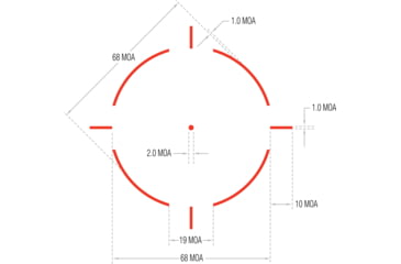 Image of Trijicon MRO HD Patrol Adjustable LED 68 MOA Reticle w/ 2.0 MOA Red Dot, Full Co-Witness Quick Release Mount with Q-LOC Technology AC32070, Black, MRO-C-2200109