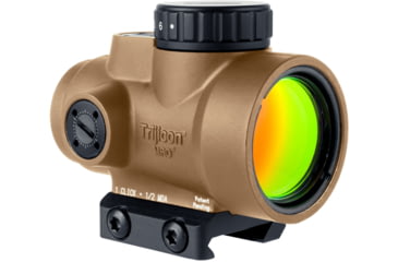 Image of Trijicon MRO SD 1x25mm Reflex Green Dot Sight, 2.0 MOA Adjustable Green Dot, with Low Mount, Anodized Coyote Brown Anodized, MRO-C-2200347