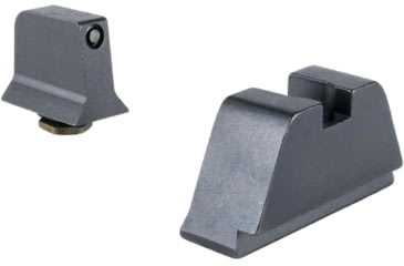 Image of Trijicon Suppressor/Optic Height Sight Set, Black Front/Metal Rear &amp; Green Lamp, Glock 17, 17L, 19, 22 - 28, 31 - 35, 37 - 39, 45, Black, 601137